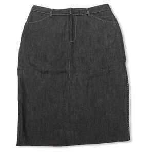 Vintage Ralph Lauren Collection Purple Label Black Linen Skirt